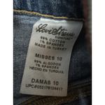 Vintage y2k Levi Strauss Signature Womens Denim Maxi Skirt Button Fly Slit Sz 10 Blue Photo 3