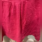 Love Note Love Notes Hot Pink Gauze Button Front Crop Top Size M Photo 8