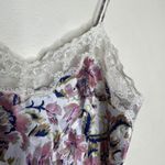 Unbranded Vintage Floral Satin Lingerie Cami Sheer Lace Tank Top Medium Purple Photo 5