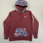 Hooey Veracruz Maroon with Aztec Pocket Hoodie Women's Size M Medium Western Red Photo 2