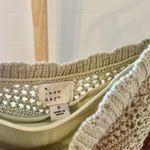 A New Day Crochet Chevron Tank Dress Light Green Size S Square Neck Sleeveless Photo 2