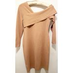 Reiss Ella Asymmetric Bodycon Dress Camel XL NWT Photo 8
