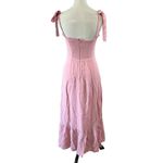 Reformation  Pink Nikita Dress Bustier Ruffled Tiered Tie Straps Summer Size 4 Photo 5