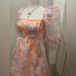 SheIn Pastel Rainbow Puff Sleeve Tulle Fairy Princess Costume Cosplay Mini Dress - LP Photo 5