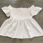 American Eagle Outfitters off the shoulder peplum white crop top size S Photo 1