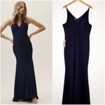 BHLDN Jones Maxi Formal Crepe Dress Midnight Blue – Size 16 (New with Tags) Photo 1