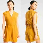 Athleta  Mustard Yellow Marlow Short Sleeve Romper Size Medium Photo 1