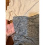 easel Shirt Dress Long Sleeve Pullover Colorblock Knit sz Small Cream & Gray Photo 5