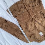 Yoana Baraschi Vintage Tan Linen Bohemian Floral lace Cut Out Blazer Jacket Size 10 Photo 9