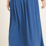 Chico's Blue Pleated Maxi Skirt Size 1 (Medium/8) Photo 0
