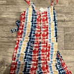 No Boundaries NoBo Red White & Blue Womens Medium Size (7-9) Shorts Romper with Belt Photo 1