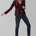 White House | Black Market WHBM High-Rise Everyday Soft Denim™ Embroidered Straight Jeans Size 6 Photo 0