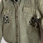 Driftwood Olive Green denim-bohemian Embroidered Women's Jacket size small NWT Photo 3