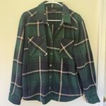 PacSun  PS/LA Green & Navy Plaid Wool-Blend Shacket Size M/L Photo 1