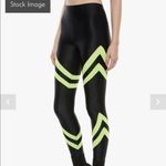 Koral NWOT  Womens Step-Up High Rise Energy Legging Black Neon Yellow Green sz M Photo 10