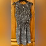 Gap  Printed Dress with Pintuck Detailing Split Neckline Elastic Waist Size Small Photo 1