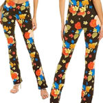 Danielle Bernstein NEW Scoop Front Floral Boho Flare Pant Size 0 Photo 2