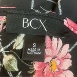 BCX  Windowpane Flutter Sleeve Blouse with Cut Out Design Photo 3