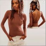 Free People NWOT  M/L Low Back Seamless Layering Top Brown NEW Intimately New Photo 1