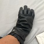 Adrienne Vittadini vintage Black Leather Women's Glove cashmere Lining, XL Photo 4