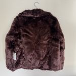 1. State  NWT | Faux Mink Fur Coat in Dark Wine | L Photo 3