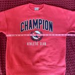 Champion  Athletic Club Sweatshirt Pink Crewneck XS Women’s Logo Pullover Photo 8