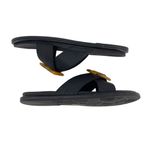 Olukai La‘i Slide Sandals Black with Tortoise Buckle Women’s 8 Photo 3