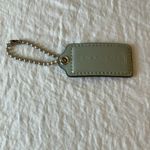 Coach : Gray Leather Keychain/ Handbag Tag- Silver Tone Photo 2