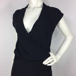 James Perse  Splice Midi Dress Solid Black Photo 6