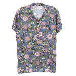 J.Jill Floral Lightweight Peplum Top Size Medium Photo 0