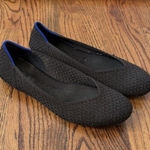 Rothy's US Sz 10 Black Honeycomb Blue Halo Knit Loafers Round Toe Retired Photo 0