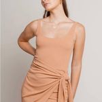 Tobi TAN WRAP MIDI DRESS Photo 2
