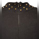 Chico's Travelers black knit studded mock neck top, zips up back, no wrinkle Photo 4