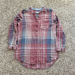 Treasure & Bond Plaid Tunic Pullover Buffalo Check Country Blouse L Photo 2
