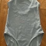 H & M Women's One Piece Light Blue Swimsuit Bathing Suit High Leg Photo 0