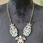 Women's Statement Crystal Rhinestone Bib Necklace With Lobster Clasp Jewelry Photo 0