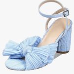 Light Blue Bow Block Heel Size 6.5 Photo 0