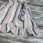 Harper Heritage Womens Faux Wrap Striped Dress M Med Medium Multicolor High Neck White Photo 9