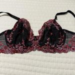 Wacoal  34DD Embrace Lace Black Pink Red Floral Bra Underwire Unlined 65191 Photo 11