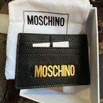 Moschino Authentic Leather gold Logo card case Photo 1