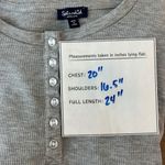 Splendid women’s Heather Gray Long Sleeve Henley Top with buttons size medium Photo 6