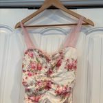 Finesse Benny White Floral‎ Mini Dress Size Small Pink Photo 3