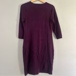 Calvin Klein Purple Plum Sweater Dress V-Neck Mid Length Sleeves Comfy Casual Photo 3