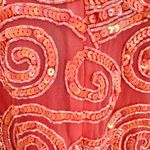 Oleg Cassini Black Tie Peachy Pink Sequin Beaded Mini Dress Embellished size 12 Photo 10