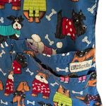 Uniform Advantage  short sleeved v-neck scrub top in blue with dog print size XS Photo 2