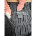 Madewell 100% Linen Black Button Front Wide Leg Jumpsuit Women's 2 Photo 5