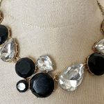 J.Crew black and rhinestone gold tone statement necklace Photo 0
