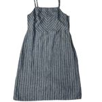 Banana Republic Striped Linen Blend Shift Dress 4 Blue White Sleeveless Summer Photo 5