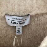 & Other Stories & Other Stories Rhinestone Button Beige Sweater NEW Photo 5