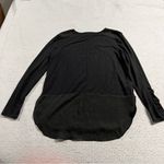 Lysse ⭐️  Long Sleeve Black Long Sleeve Curved Hem Blouse Size Small EUC Photo 1